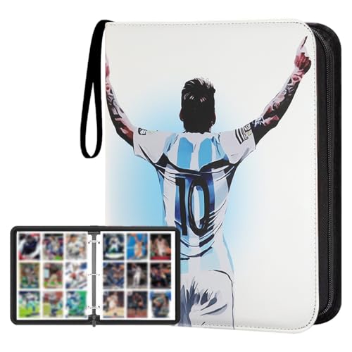 PATPAT® 720 Pockets Soccer Card Binder Autographed Cards Storage Bag Waterproof PU Cover Zipper Card Organzier Holder Multi Purpose Card Organizer Bag for Game Trade Cards, Collectible Cards PATPAT® 720 Pockets Soccer Card Binder Autographed Cards Storage Bag Waterproof PU Cover Zipper Card Organzier Holder Multi Purpose Card Organizer Bag for Game Trade Cards, Collectible Cards